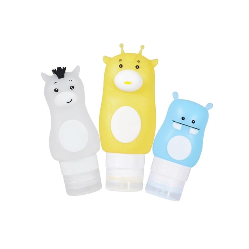 child travel bottle - Yellow Blue and Grey - Yellow Blue and Gray