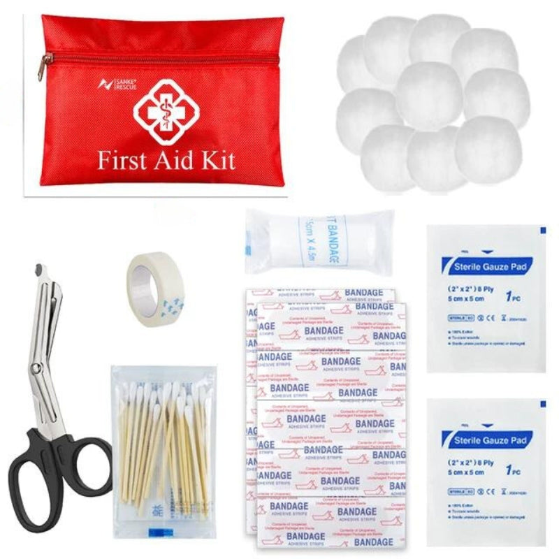travel first aid kit - Red - 26 Pieces