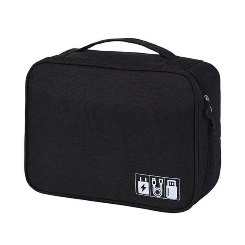 travel cable storage pouch - Black