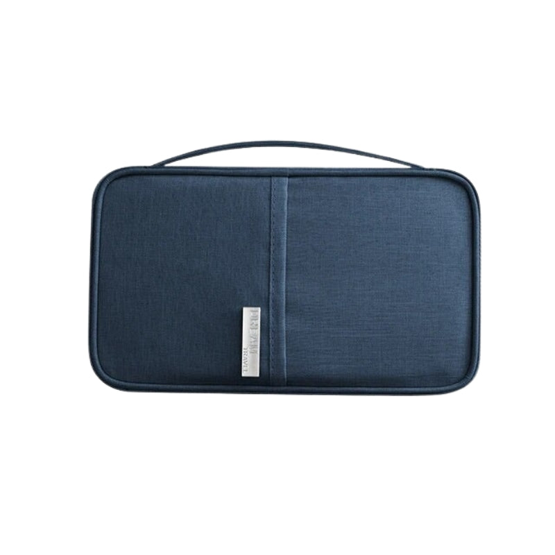 travel document holder pouch - Navy Blue - S