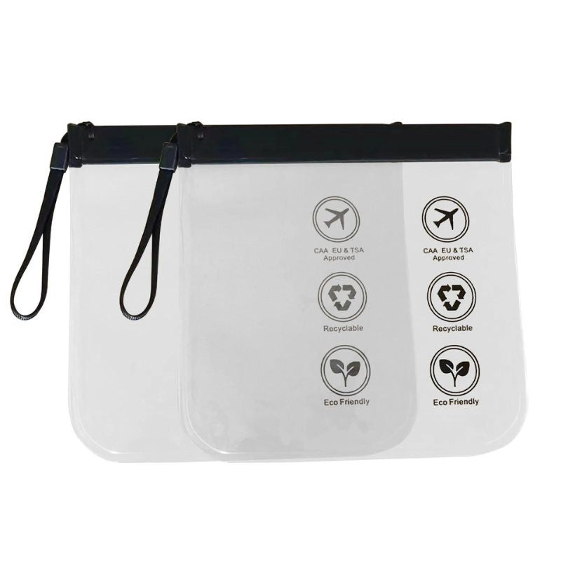 transparent pouch for airplane - Black