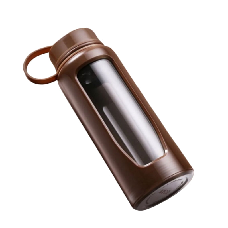 glass water bottle - Brown