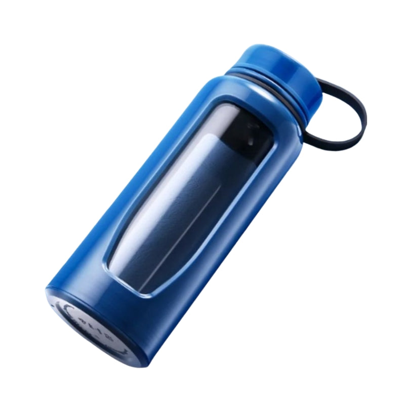 glass water bottle - Blue