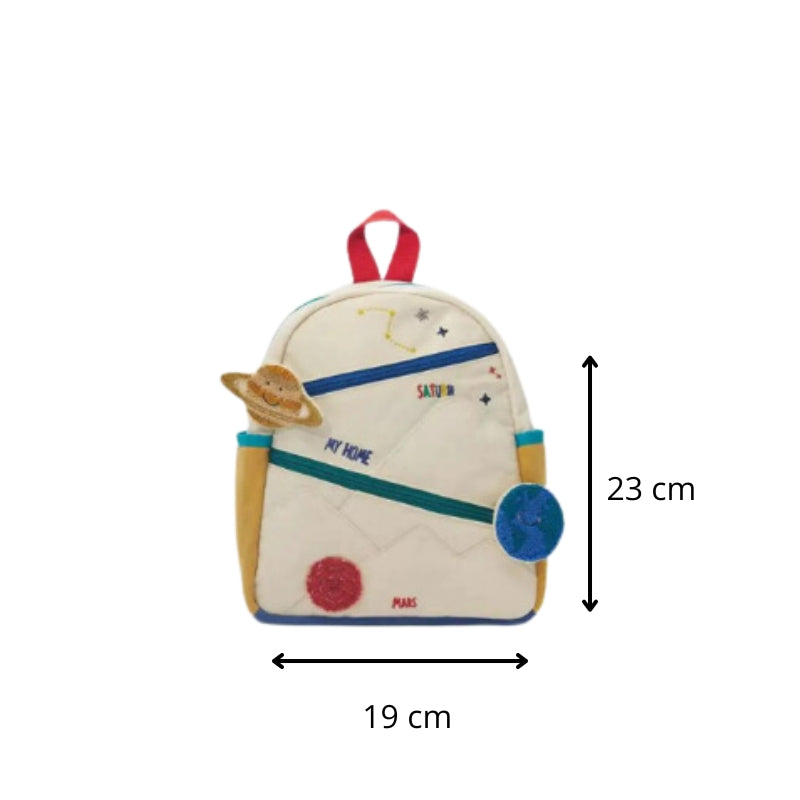 small children's backpack colorful applied details - Multiple Patterns - Dinosaur Pattern - Space Pattern - Floral Pattern