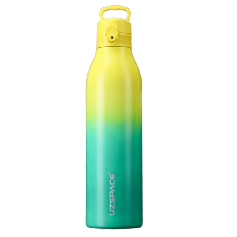 stainless steel water bottle - Yellow and Green