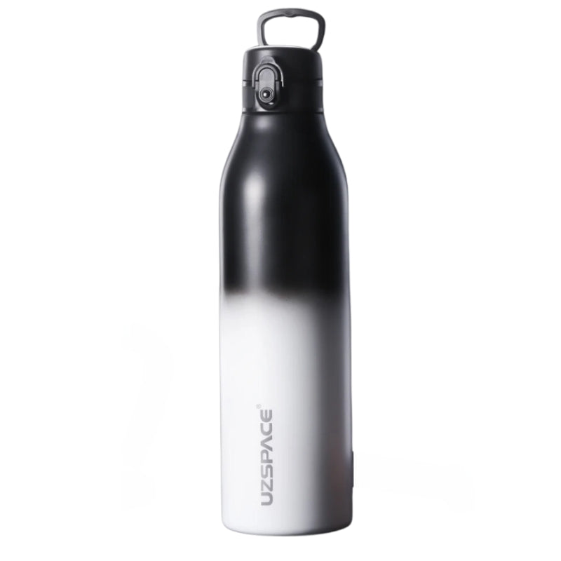 stainless steel water bottle - White and Black