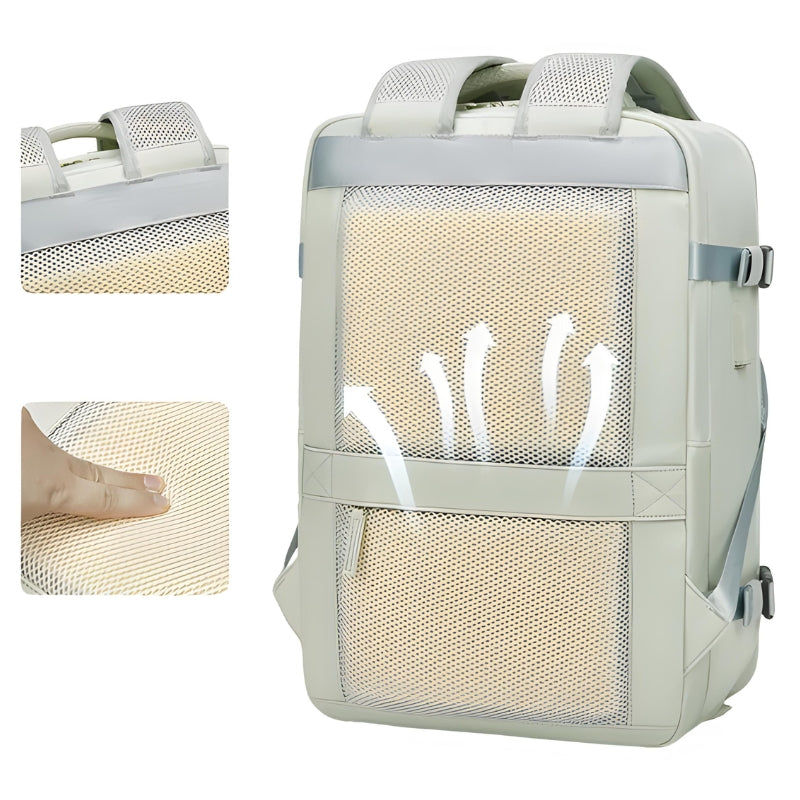 cabin travel backpack close up breathable mesh - Lavender - Black - Grey - Gray - Green - Army Green