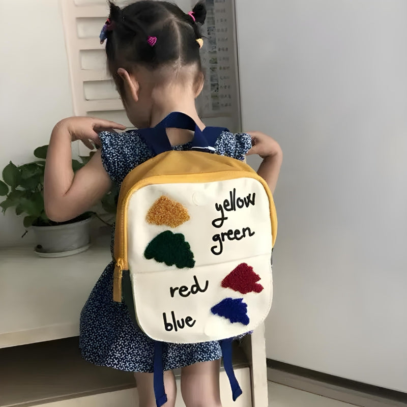 small backpack child visible colorful details - Multiple Patterns - Dinosaur Pattern - Space Pattern - Floral Pattern