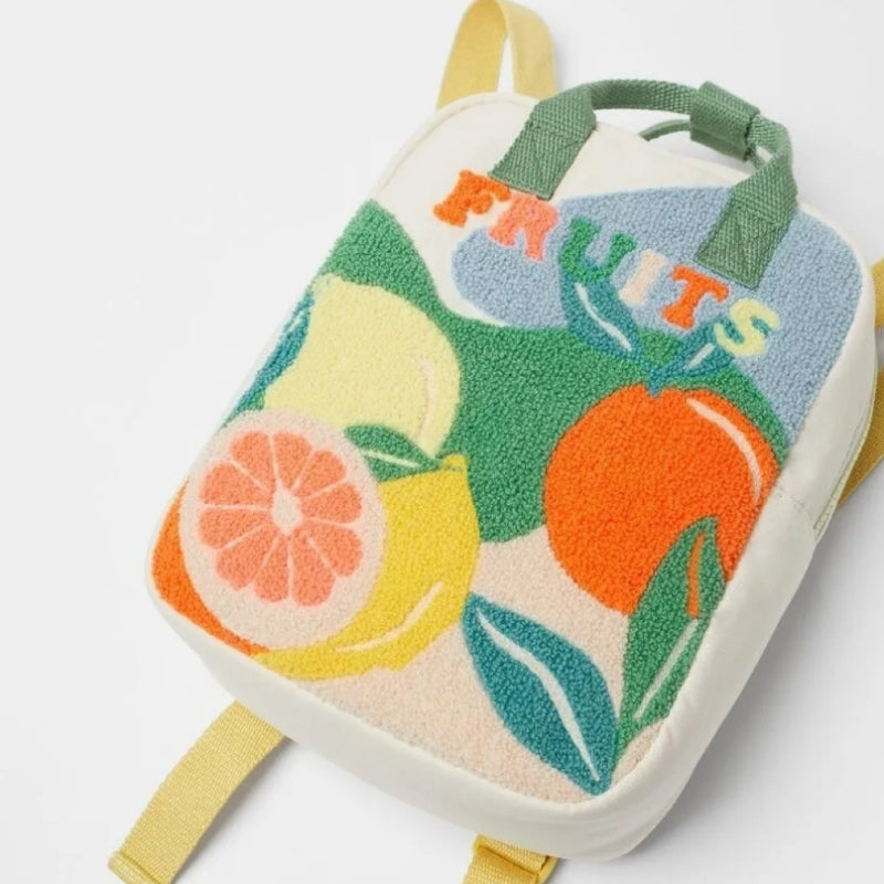small children's backpack colorful fruit design - Multiple Patterns - Dinosaur Pattern - Space Pattern - Floral Pattern