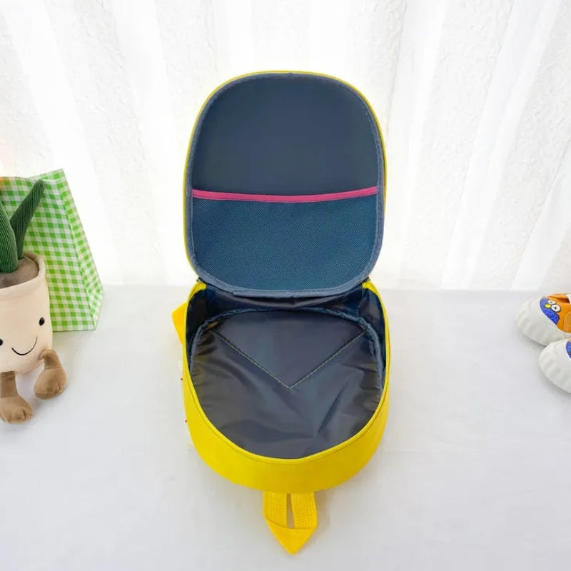 preschool child backpack open interior - Giraffe - Crocodile - Lion - Cat