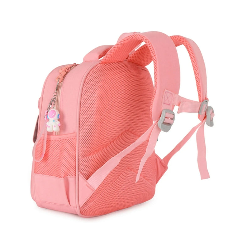 personalized child backpack close up on the bag - Purple - Sky Blue - Pink - Navy Blue and Orange - Navy Blue and Sky Blue - Navy Blue and Green