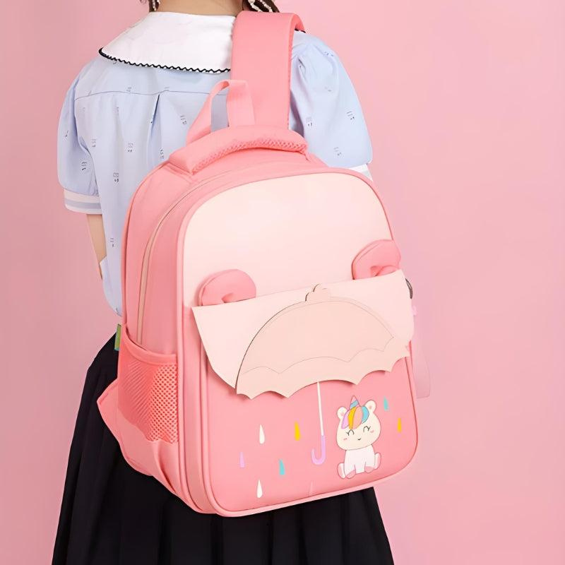 personalized child backpack close up pattern - Purple - Sky Blue - Pink - Navy Blue and Orange - Navy Blue and Sky Blue - Navy Blue and Green