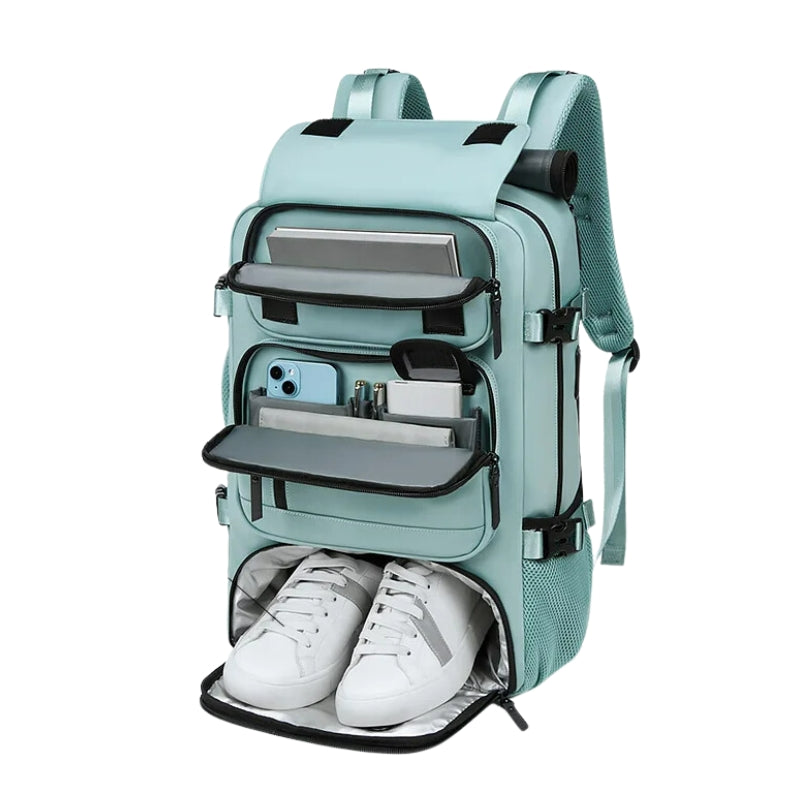 practical travel bag open compartment - Pink - Turquoise - Grey - Gray - Dark Grey - Dark Gray - Army Green - Pastel Green - Teal - Black - Lavender