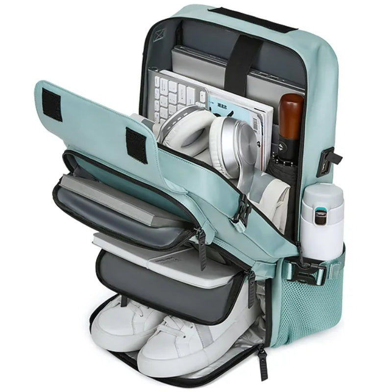 practical travel bag open compartment - Pink - Turquoise - Grey - Gray - Dark Grey - Dark Gray - Army Green - Pastel Green - Teal - Black - Lavender