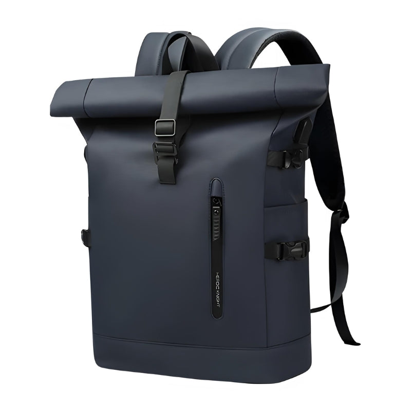 waterproof roll top backpack - Navy Blue