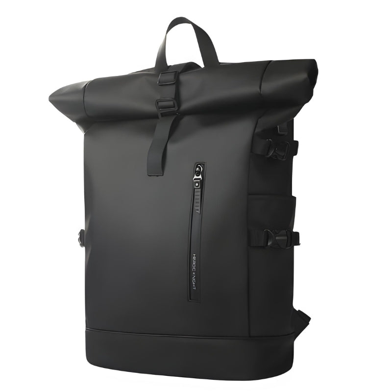 waterproof roll top backpack - Black