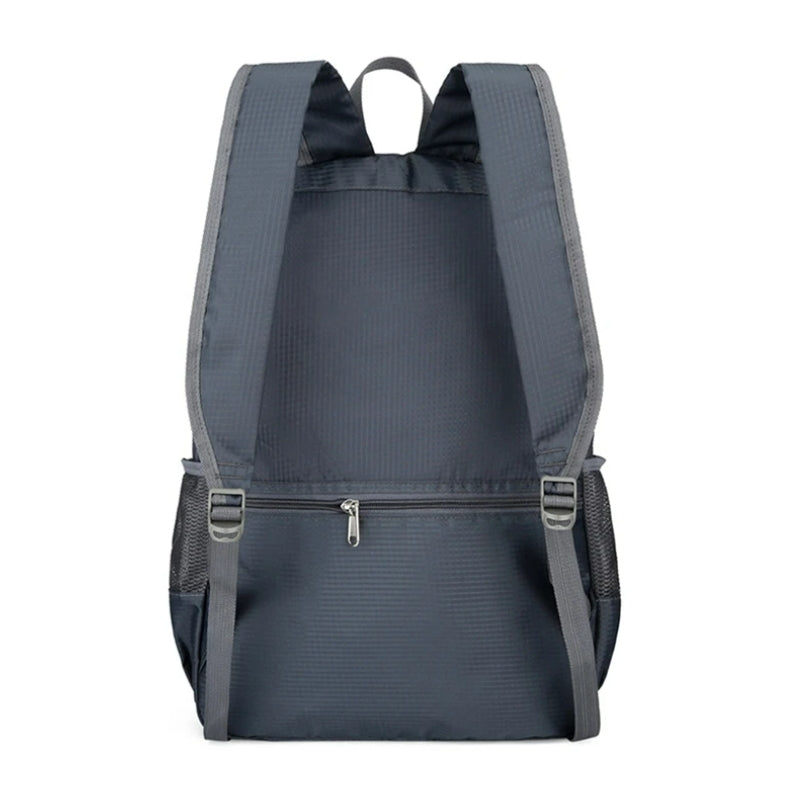 30l hiking backpack back view details - Sky Blue - Black - Navy Blue - Orange - Grey - Gray - Pink