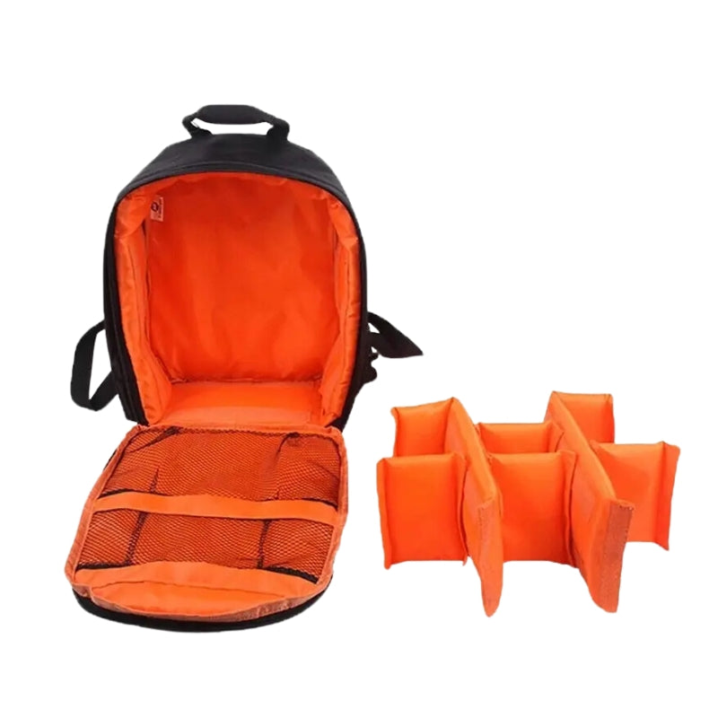 camera backpack open interior - Red - Orange - Green - Purple - Grey - Gray