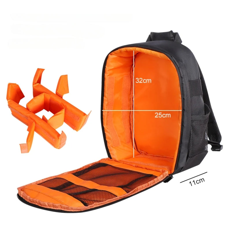 camera backpack open compartment - Red - Orange - Green - Purple - Grey - Gray