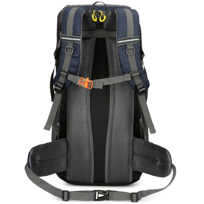 50 liters hiking backpack back of the bag - Orange - Black - Navy Blue - Red - Green