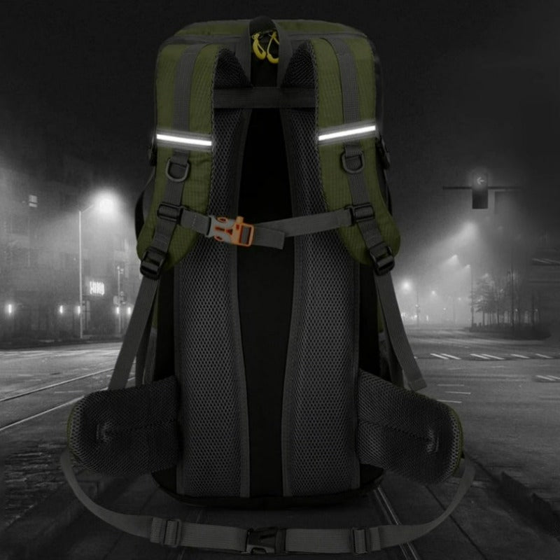 50 liters hiking backpack back of the bag - Orange - Black - Navy Blue - Red - Green