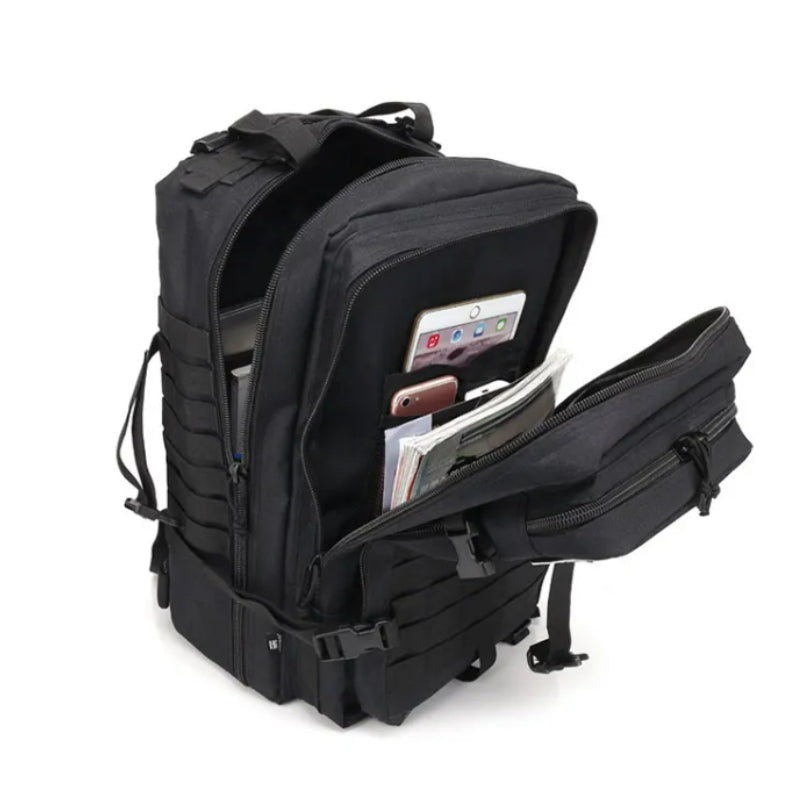 military hiking backpack open compartment - Beige - Black - Green