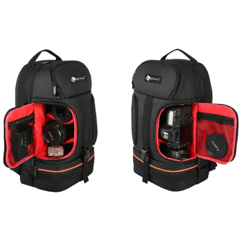 camera bag open compartment - Orange - Grey - Gray - Red