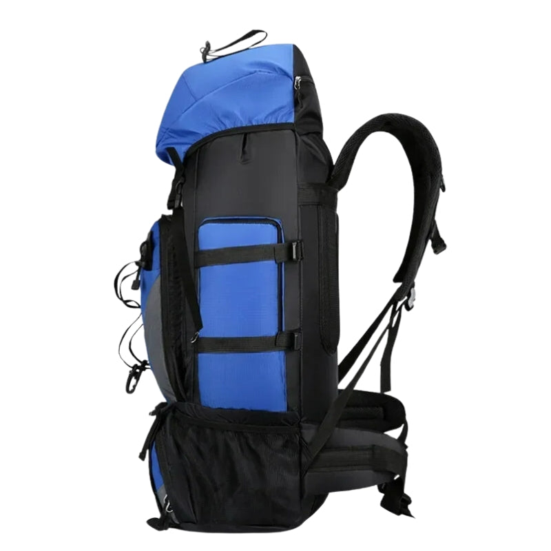trekking backpack side profile - Light Blue - Red - Green - Navy Blue - Black