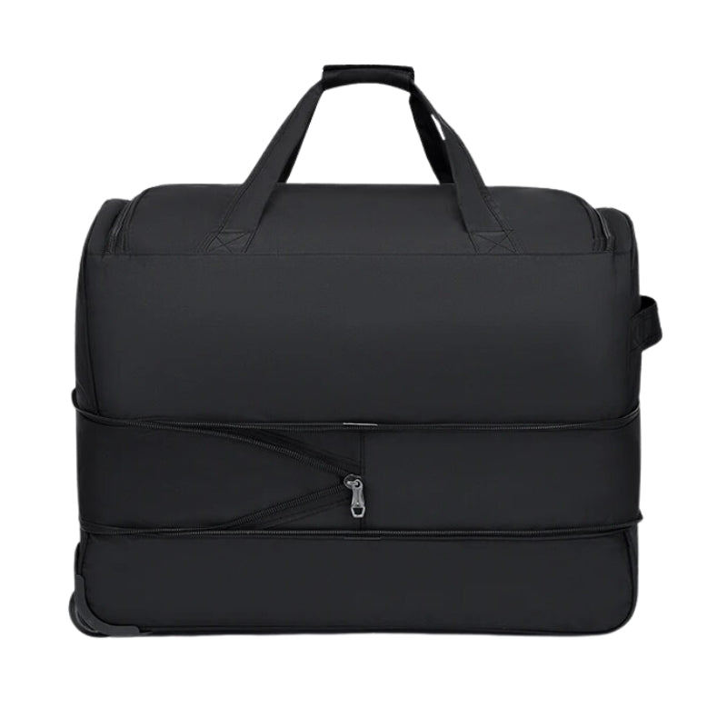 trolley travel bag close up zip closure - Black