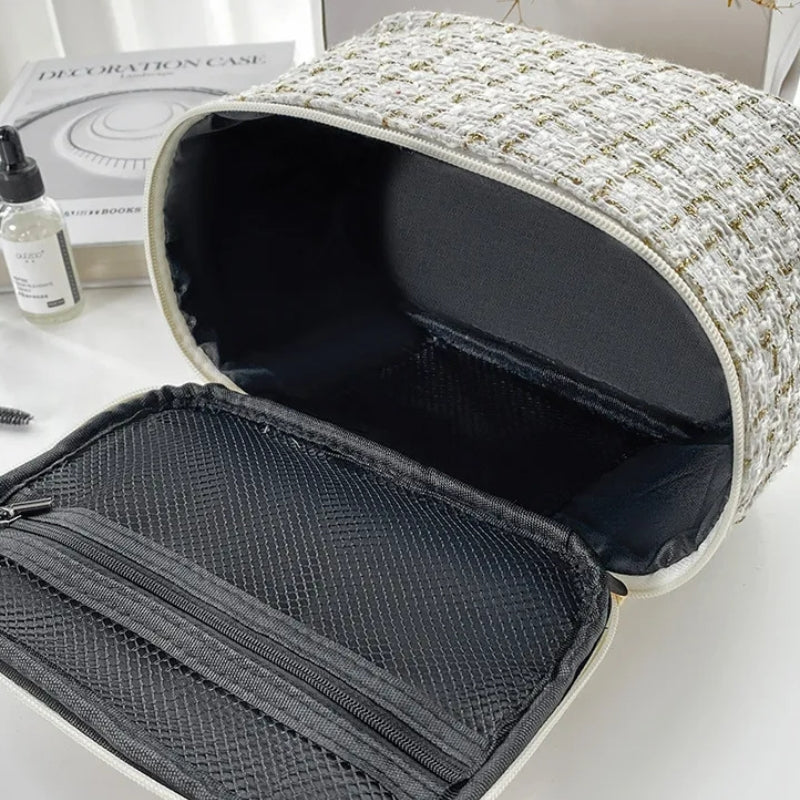 large soft vanity open compartment - White - Black - Light Blue - Pink - Navy Blue - Burgundy