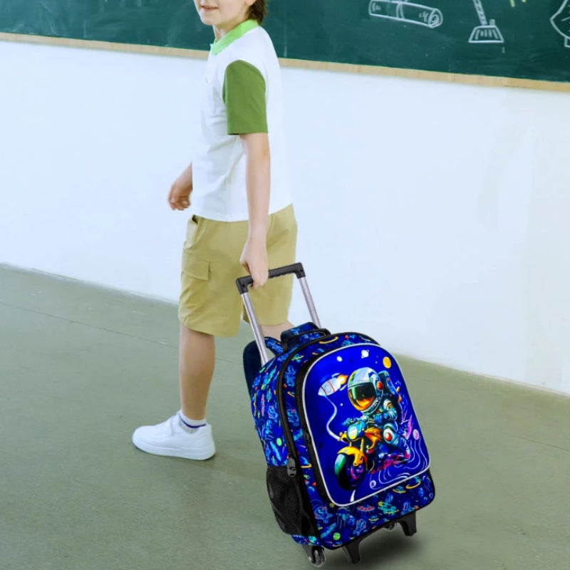 children's wheeled travel backpack child pulling suitcase - Motorbike