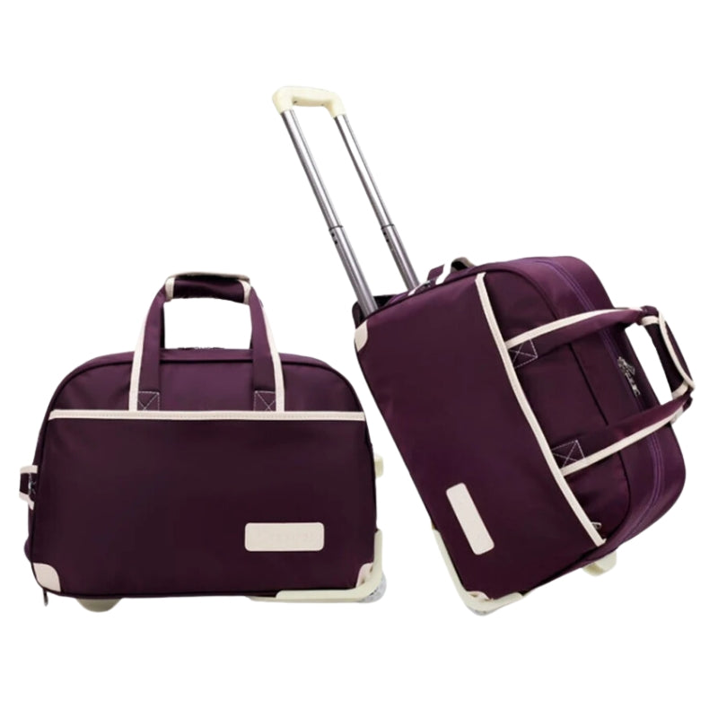 wheeled suitcase two bags side by side - Pink - Purple - Blue - Black - Orange - Brown