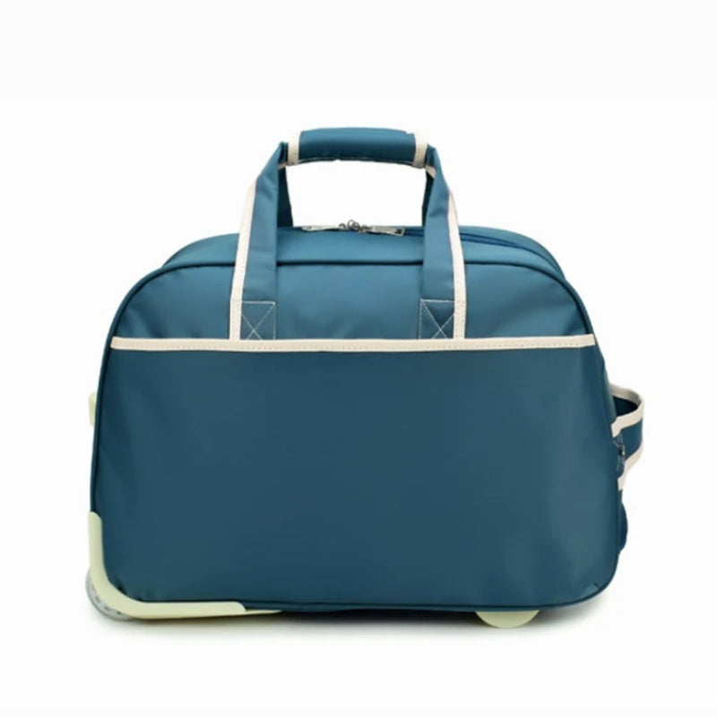 wheeled suitcase front view - Blue