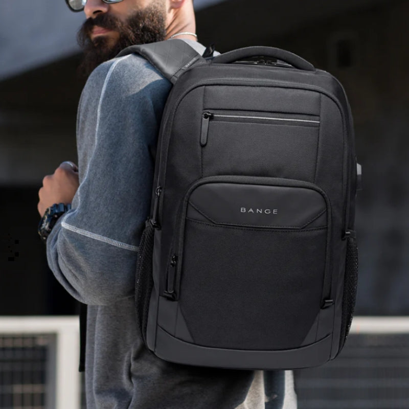 work backpack men worn on shoulder - Grey - Gray - Black - Navy Blue