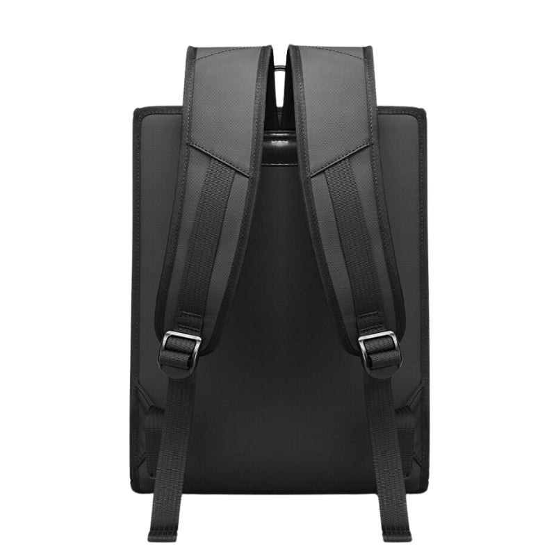 luxury men's laptop backpack back of the bag - Black - Grey - Gray