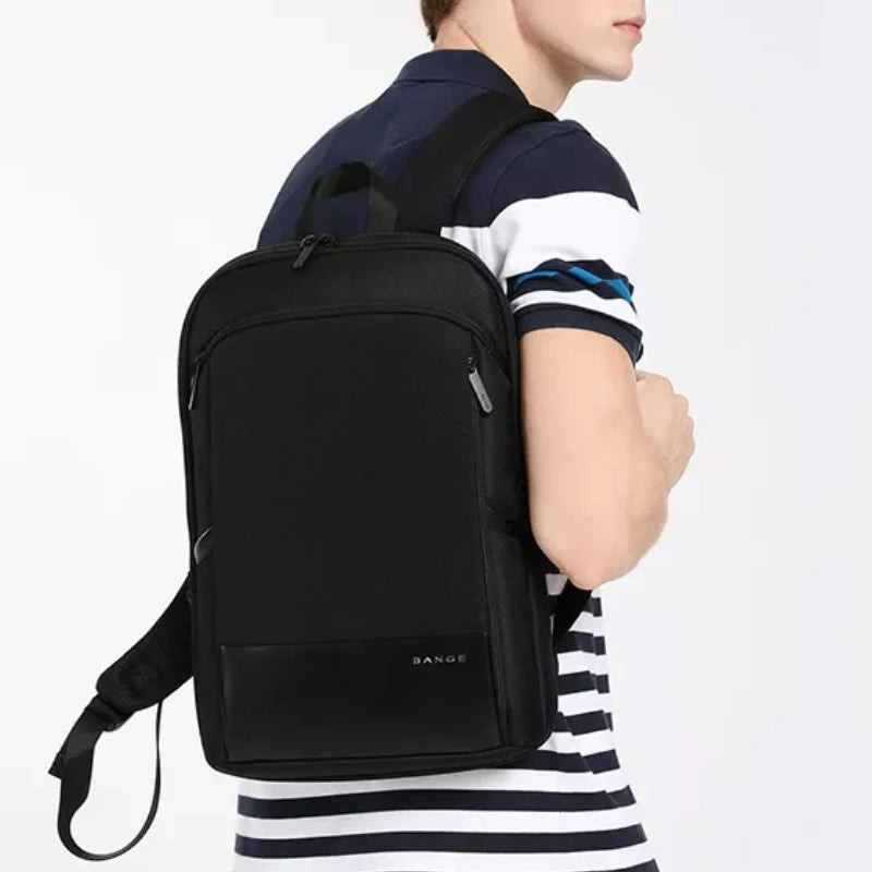waterproof computer backpack for men shoulder carry - Grey - Gray - Navy Blue - Black