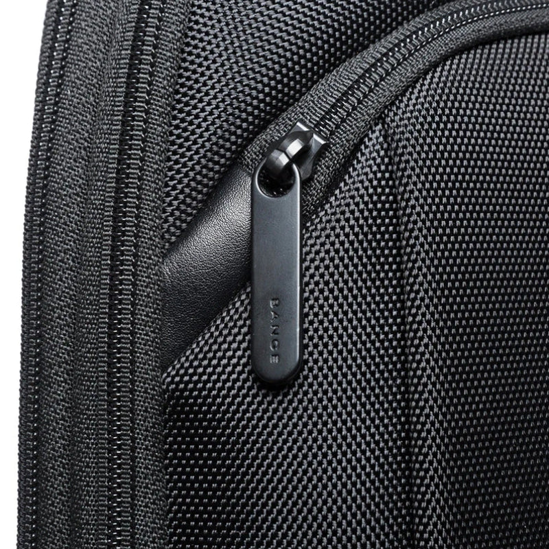 waterproof computer backpack for men close up zip closure - Grey - Gray - Navy Blue - Black