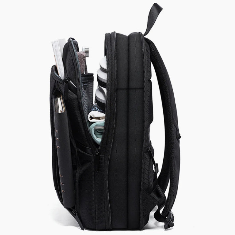 waterproof computer backpack for men open compartment - Grey - Gray - Navy Blue - Black