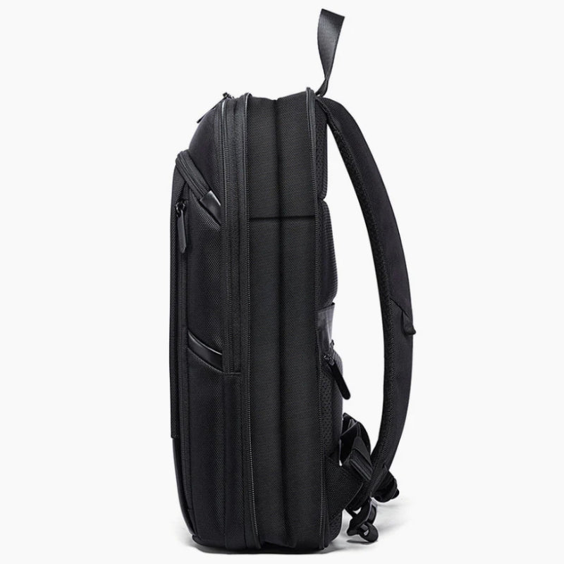waterproof computer backpack for men side profile - Grey - Gray - Navy Blue - Black