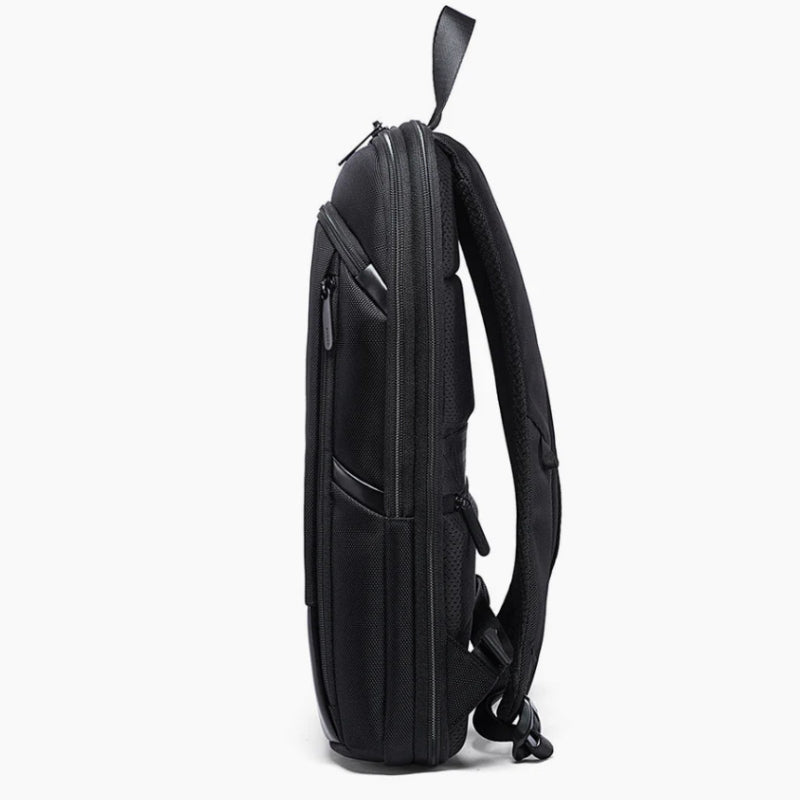 waterproof computer backpack for men side profile - Grey - Gray - Navy Blue - Black