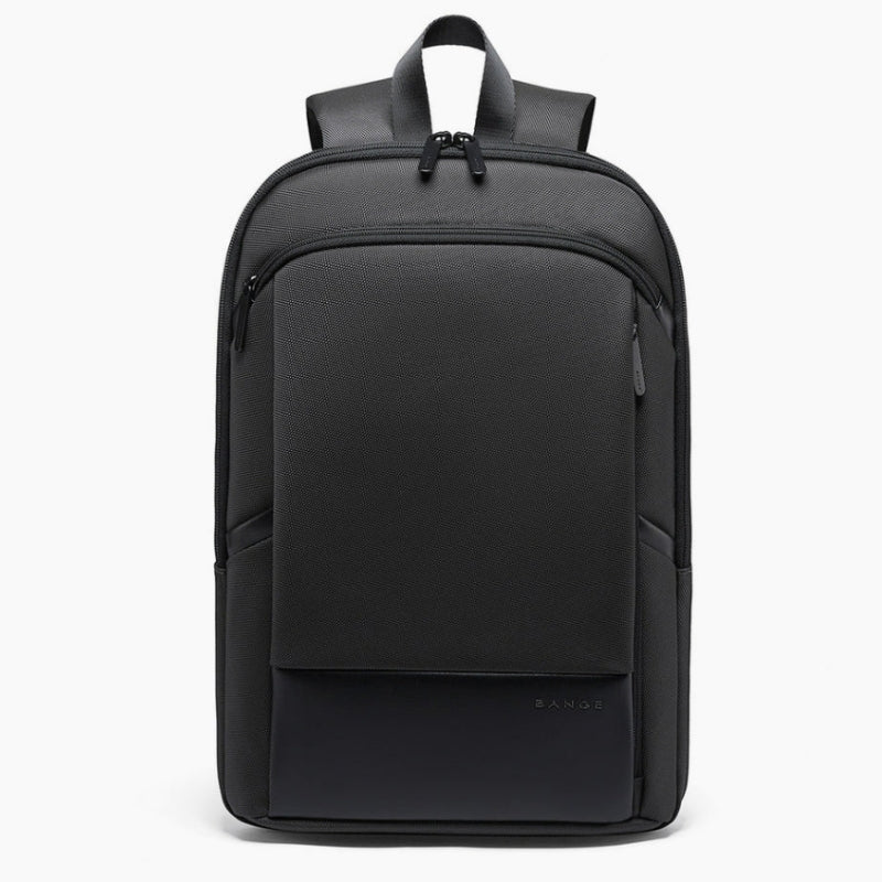 waterproof computer backpack for men close up texture - Black