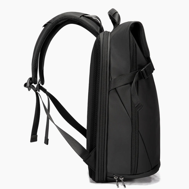 waterproof backpack side profile - Black