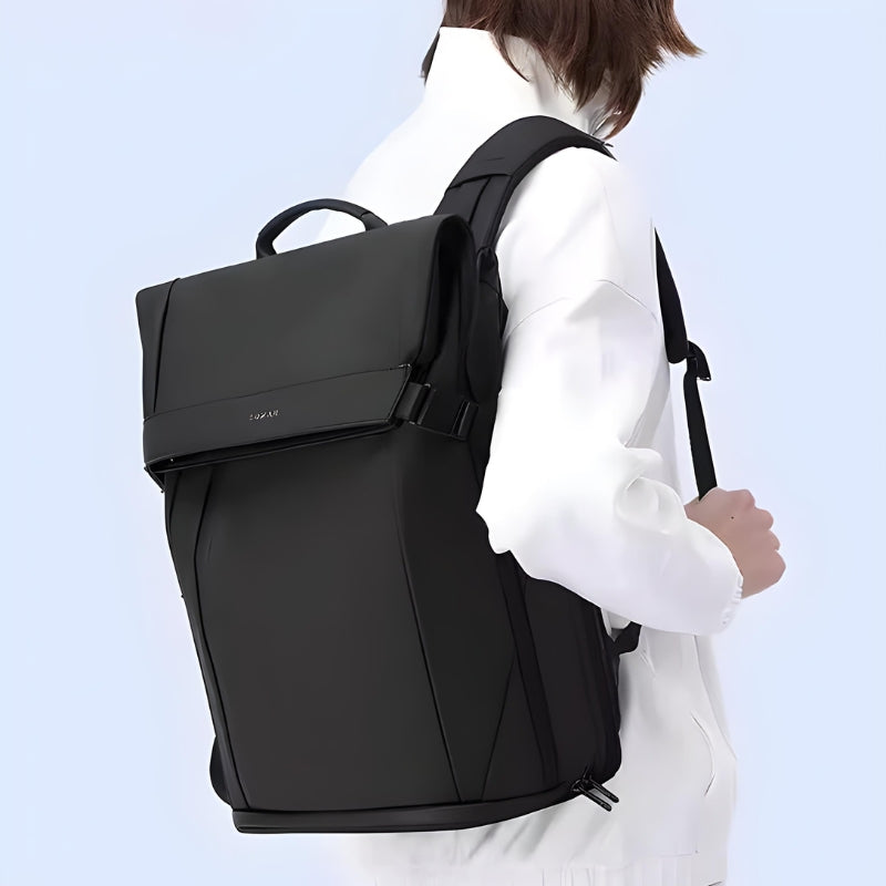 waterproof backpack worn on shoulder - Black