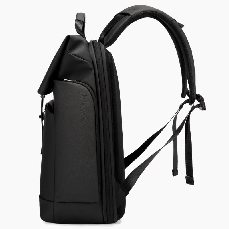 waterproof backpack 20l detailed side view - Black
