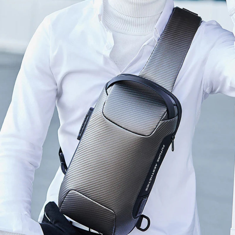 messenger bag man worn on shoulder - Bronze - Black