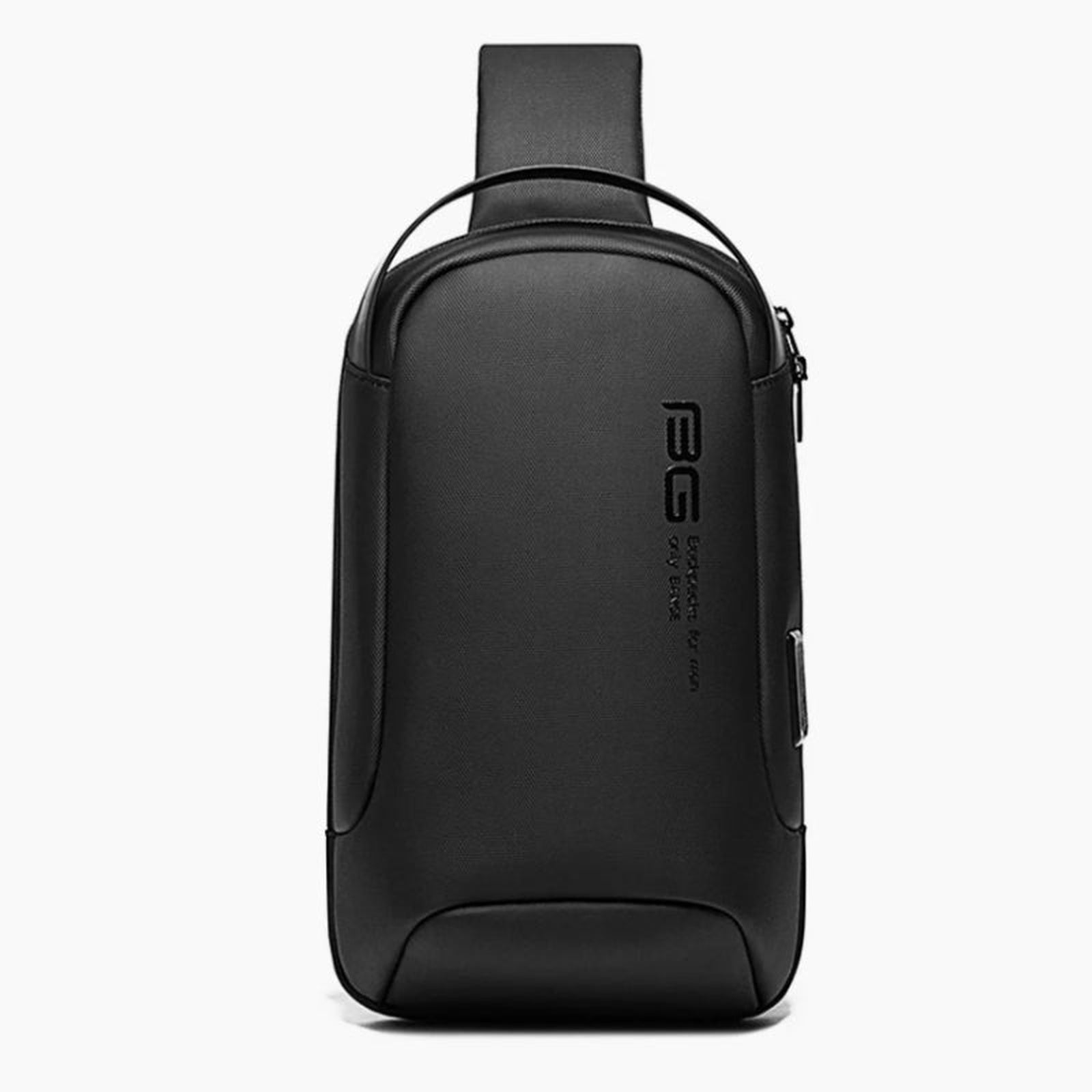 men's chest bag close up zipper - Black