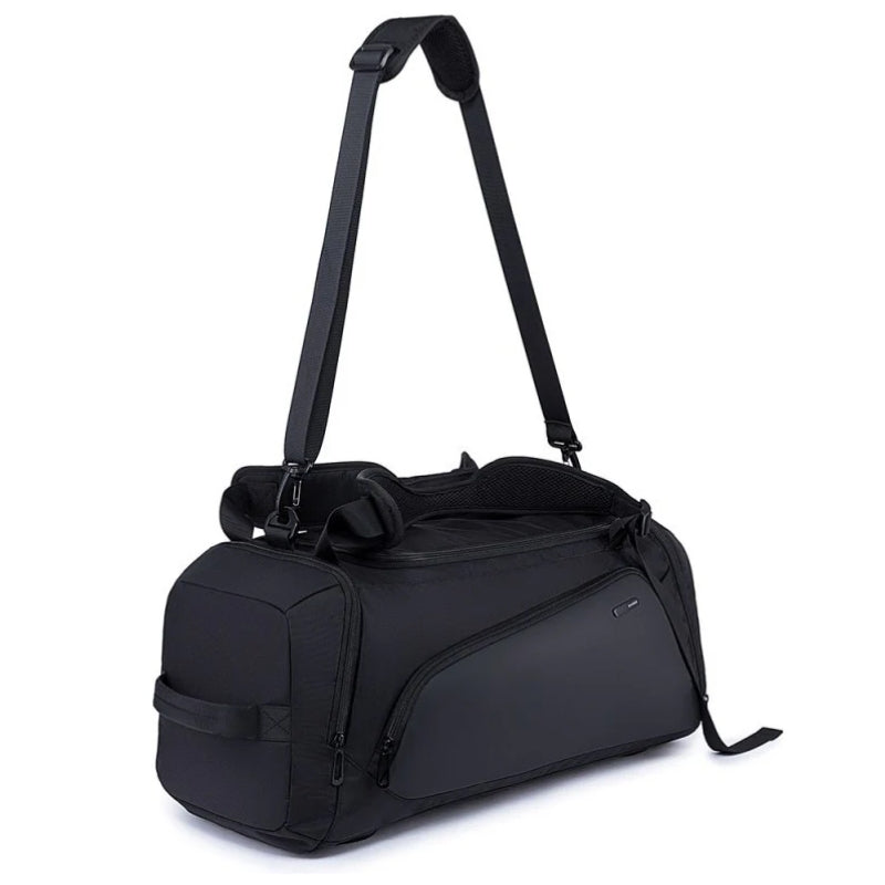 luxury travel bag for men side angle - Black