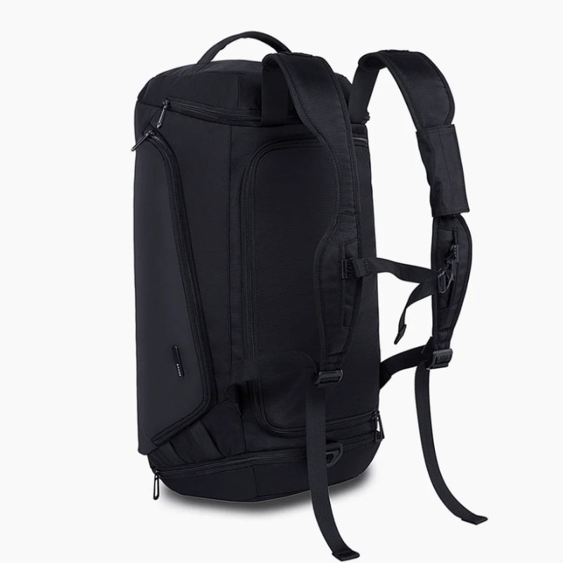 luxury travel bag for men close up zipper - Grey - Gray - Black