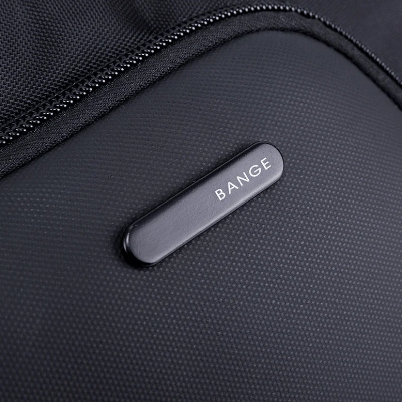 luxury travel bag for men close up zipper - Grey - Gray - Black