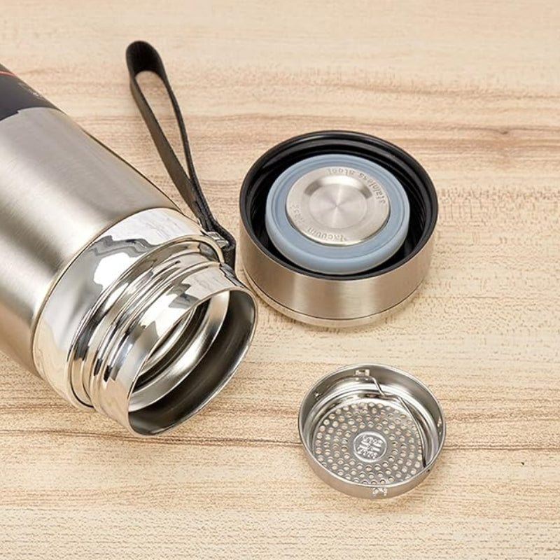 thermos with tea filter close up opening - Gold - Red - Black - Blue